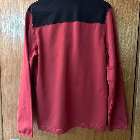 Men's Medium Quarter Zip Cardinal Sweathshirt - Picture 2 of 3